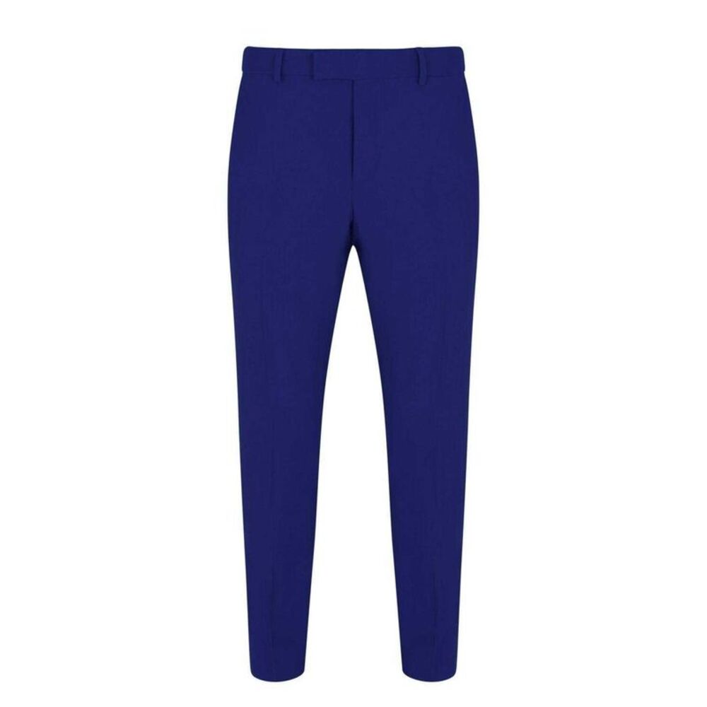 Without Prejudice Mens Perrin Slim Suit Trousers / Bright Blue